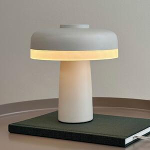 Dyberg Larsen Lampă de masă reîncărcabilă cu LED Porter, alb, înălțime 16, reglabil, Alb, Camera de zi / sufragerie, Metal, Scandinavă