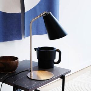 Dyberg Larsen Lampa de masă Oswald, negru/oțel, înălțime 40 cm, Negru, Camera de zi / sufragerie, Metal, Design
