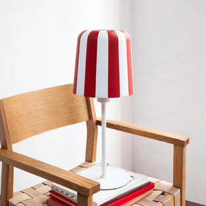Dyberg Larsen Lampă de masă Gry, roșu/alb, înălțime 49,5 cm, metal, Roșu, Camera de zi / sufragerie, Metal, Design