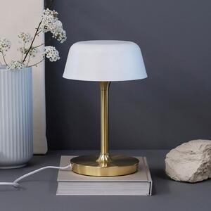 Dyberg Larsen Lampă de masă Valencia, alb/zahăr, înălțime 30 cm, Alb, Camera de zi / sufragerie, Metal, Design