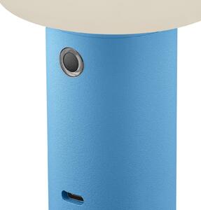 HELL Lampă de masă LED reîncărcabilă Tiny-B, albastru pastel, înălțime 13 cm, IP54, reglabil, Albastru, Plastic, Viața tânără