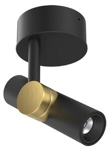 Linea Light Spot LED pentru tavan Goose, negru / auriu, aluminiu, 2.700 K, Negru, Camera de zi / sufragerie, Aluminiu, Modern