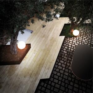 Linea Light LED lampă de podea Oh!, Ø 38 cm, E27, policarbonat, alb, Alb, Plastic