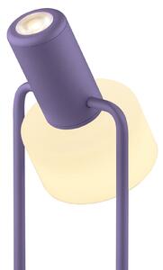 HELL Banji LED lampă de masă, violet, înălțime 37 cm, variator tactil, reglabil, Violet, Camera de zi / sufragerie, Metal, Viața tânără, Umbră de masă