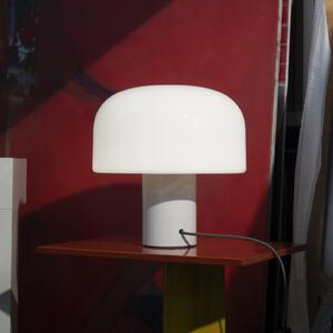 FLOS Bellhop Glass T lampă de masă, alb, înălțime 34 cm, dimabil, reglabil, Alb, Camera de zi / sufragerie, Sticlă