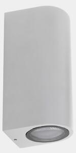 LEDS-C4 Eko Double lampă de perete pentru exterior, alb, lățime 7 cm, aluminiu