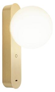 LEDS-C4 Aplică de perete LED Perlina, USB, aurie, 5,1 cm, reglabil, Auriu / Alamă, Camera de zi / sufragerie, Metal, Modern