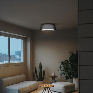 LEDS-C4 Plafonieră LED Gong, gri, 2.700 K, Ø 61,2 cm, reglabil, Gri, Camera de zi / sufragerie, Țesătură / Textil, Modern