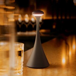 Sigor Lampă de masă LED reîncărcabilă Nudrop mini, negru, IP54, dimabil, reglabil, Negru, Camera de zi / sufragerie, Aluminiu