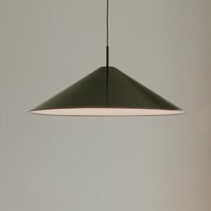 New Works Lampă suspendată LED Brolly, Ø 70 cm, negru, aluminiu, reglabil, Negru, Camera de zi / sufragerie, Aluminiu, Design