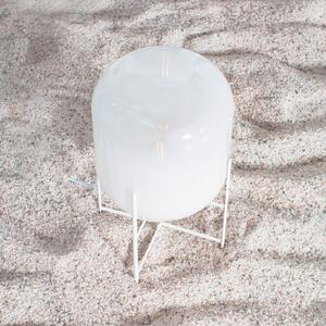 Pulpo lampă de masă Oda Small, alb/alb, înălțime 45 cm, Alb, Camera de zi / sufragerie, Sticlă, Design