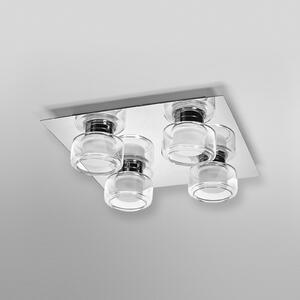 LEDVANCE Plafonieră LED Orbis Flame, crom, 4 becuri, IP44, Metalic, Baie, Metal
