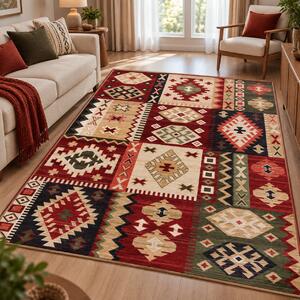 Covor Clasic Traditional, Model Lotos 15081 230, Grena Dreptunghi, 120x170