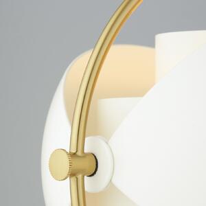 GUBI Lampă de masă Multi-Lite, înălțime 50 cm, alamă/alb, Auriu / Alamă, Camera de zi / sufragerie, Metal, Design
