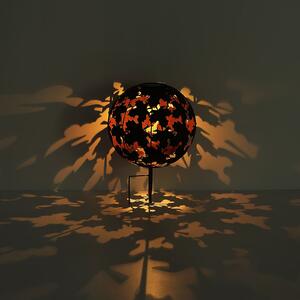 Globo Lumină solară LED 36749S glob Ø 27 cm, argintiu, țepușă la sol, Metalic, Metal