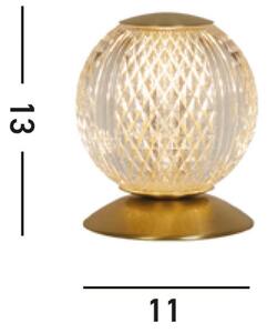 Lampă de masă Allure alamă, oțel, acrilic