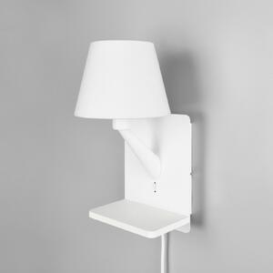 Trio Lighting Aplică de perete Comfort, alb mat, metal, fișă, E14, Alb, Camera de zi / sufragerie, Metal, Modern