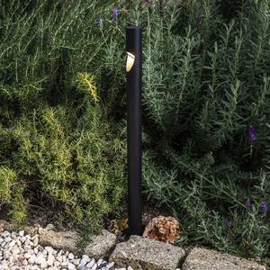 FARO BARCELONA Lampă cu soclu Bezel LED, negru, aluminiu, înălțime 60 cm, Negru, Aluminiu, Modern