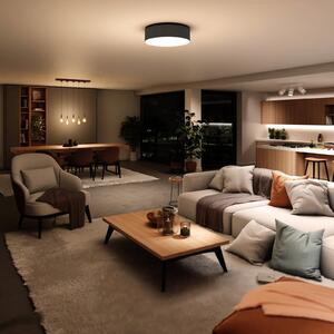 Tint Müller Licht LED plafonieră Malea, RGB, CCT, taupe, reglabil, Gri, Camera de zi / sufragerie, Țesătură / Textil