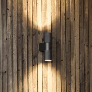 Konstsmide Lampă de perete pentru exterior Temi, negru, lățime 11 cm, aluminiu,, reglabil, Negru, Aluminiu, Modern