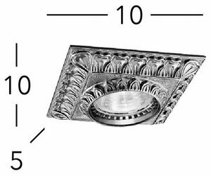 Spot de tavan Kolarz Milady, culoare alamă antică, lungime 10 cm