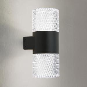 ORION LED lampă de perete pentru exterior Mondo, negru, înălțime 20,4 cm,, Negru, Aluminiu, Modern