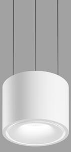 Egger Licht EGG Lampă suspendată LED Clippo alb/alb Ø10cm DALI DTW sus/jos, reglabil, Alb, Camera de zi / sufragerie, Aluminiu, Modern