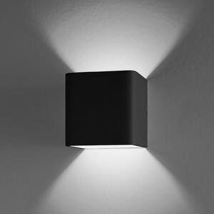 Egger Licht EGG DLS aplică de perete Gino, negru 3.000 K 10x10 cm dimabil, reglabil, Negru, Hol, Metal, Modern, Priză de perete sus / jos