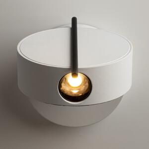 Maytoni Aplică de perete cu LED Nuance, alb / negru, Ø 10 cm, Alb, Camera de zi / sufragerie, Aluminiu, Modern