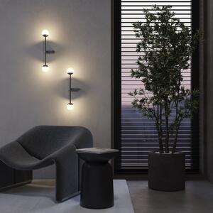 Maytoni Aplică de perete LED Touch, negru, înălțime 48 cm, dimabil, reglabil, Negru, Camera de zi / sufragerie, Metal