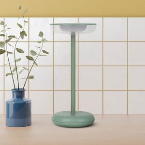 Näve LED reîncărcabilă lumina patio Pasi, mentă Înălțime 26 cm Metal Touch, reglabil, Verde, Camera de zi / sufragerie, Metal, Modern