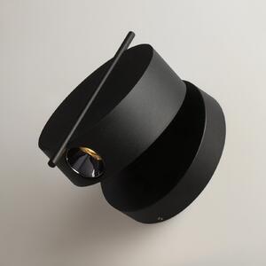 Maytoni Aplică de perete LED Nuance, negru / negru, Ø 10 cm, Negru, Camera de zi / sufragerie, Aluminiu, Modern