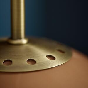FRANDSEN Lampă suspendată Ball, cappuccino, Ø 18 cm, sticlă, reglabil, Maro / Rugină, Camera de zi / sufragerie, Sticlă, Design