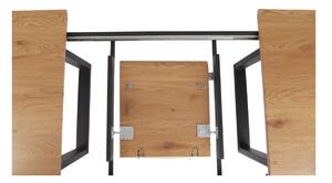 Set: masă extensibilă Grand + 4 scaune de dining Costa Steel Black