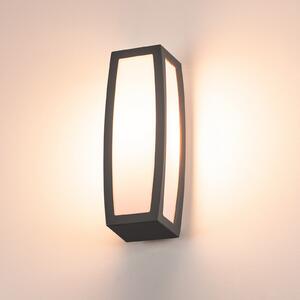 SLV Meridian Box lampă de perete pentru exterior, antracit, lățime 13 cm, reglabil, Negru, Metal, Modern