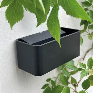 Dyberg Larsen Aplică de perete cu LED Saturn, negru, 14,7 cm, Negru, Aluminiu, Design, Soclu de perete jos