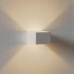 SLV LED lampă de perete Logs In, alb/alb, aluminiu, lățime 10 cm, reglabil, Alb, Hol, Metal, Modern