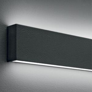 Linea Light Aplică de perete LED Box W2 bi-emisie, W 91.9 cm, negru, 2700 K, reglabil, Negru, Camera de zi / sufragerie, Metal, Perete unghiular