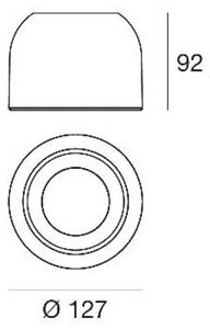 Outlook S LED downlight, alb, aluminiu, sticlă, dimabil