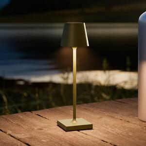 Sigor Lampa de birou cu LED-uri și baterie Nuindie pocket, verde brad, IP54, dimabilă, reglabil, Verde, Aluminiu, Modern