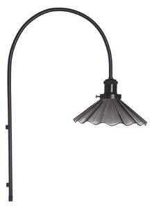 PR Home Aplică de perete August, negru, sticlă ondulată, Ø 25 cm, reglabil, Negru, Camera de zi / sufragerie, Sticlă, Scandinavă