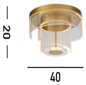 Plafonieră LED Deco, culoare aurie, oțel, acrilic