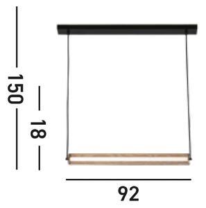 Lampă suspendată LED Thread, aurie, dimabil în 3 trepte, oțel