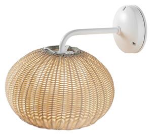 Lampă de perete Bover LED pentru exterior Garota, alb/vișiniu, 27 cm