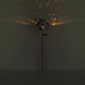 Globo Lumină solară LED 36578, țepușă de sol, maro ruginit, metal, sticlă, Maro / Rugină, Metal