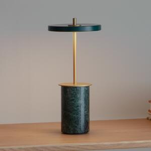 UMAGE Lampă de masă LED reîncărcabilă Asteria Move Mini, verde 26 cm IP44, reglabil, Verde, Camera de zi / sufragerie, Piatră, Design