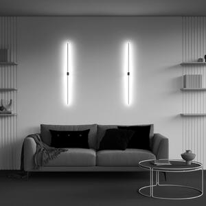Maytoni Aplică de perete cu LED Pars, 105 cm, negru/galben, aluminiu, Negru, Camera de zi / sufragerie, Aluminiu, Modern