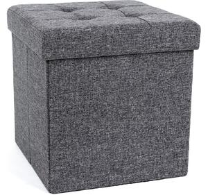 Taburet cu spatiu depozitare LAFINA 38x38 cm, gri