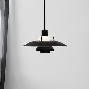 Louis Poulsen PH 5 Mini pendul monocrom negru, reglabil, Negru, Camera de zi / sufragerie, Metal, Design