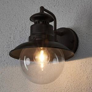 Lindby lumina de perete în aer liber Eddie, culoare rugină, metal, IP44, E27, reglabil, Maro / Rugină, Metal, Casă de țară / Rustic